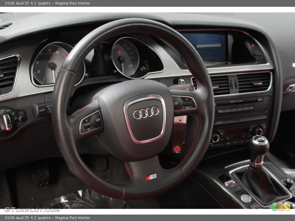 Magma Red Interior Steering Wheel for the 2008 Audi S5 4.2 quattro #69243036