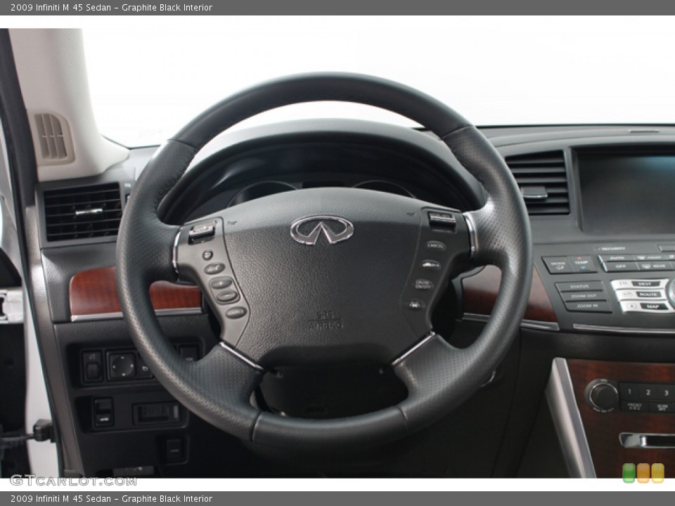Graphite Black Interior Steering Wheel for the 2009 Infiniti M 45 Sedan #69245088