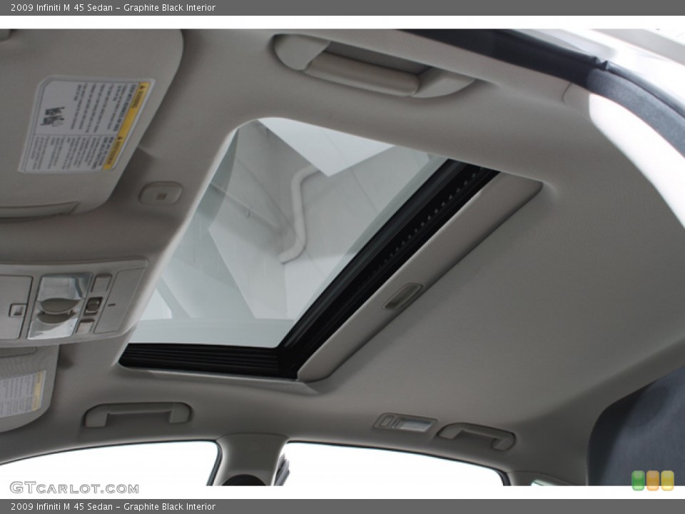 Graphite Black Interior Sunroof for the 2009 Infiniti M 45 Sedan #69245328
