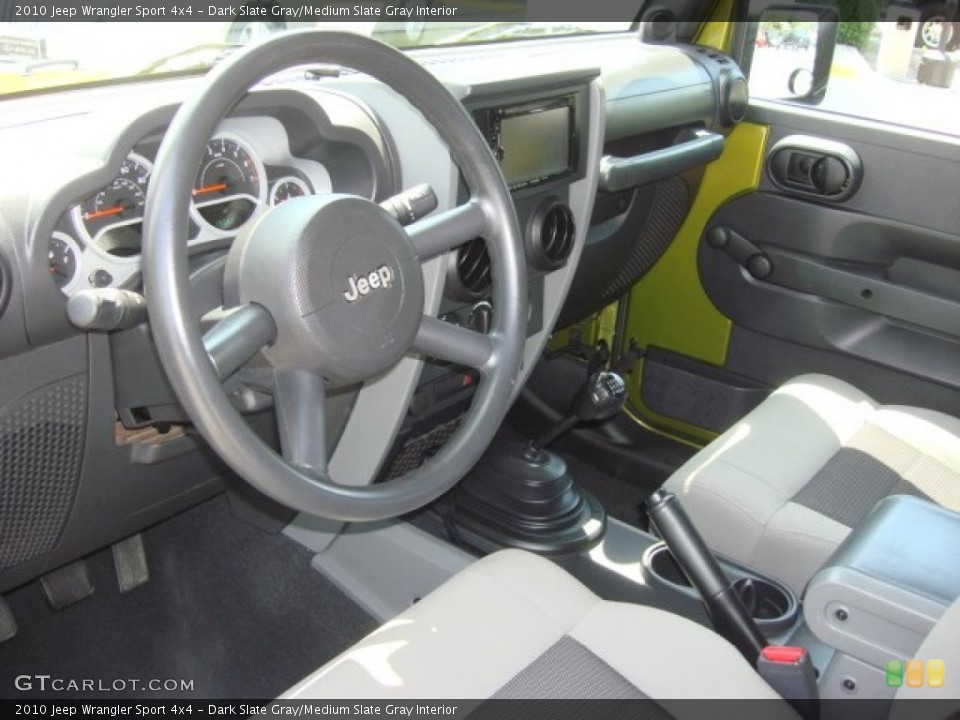 Dark Slate Gray/Medium Slate Gray Interior Photo for the 2010 Jeep Wrangler Sport 4x4 #69246594