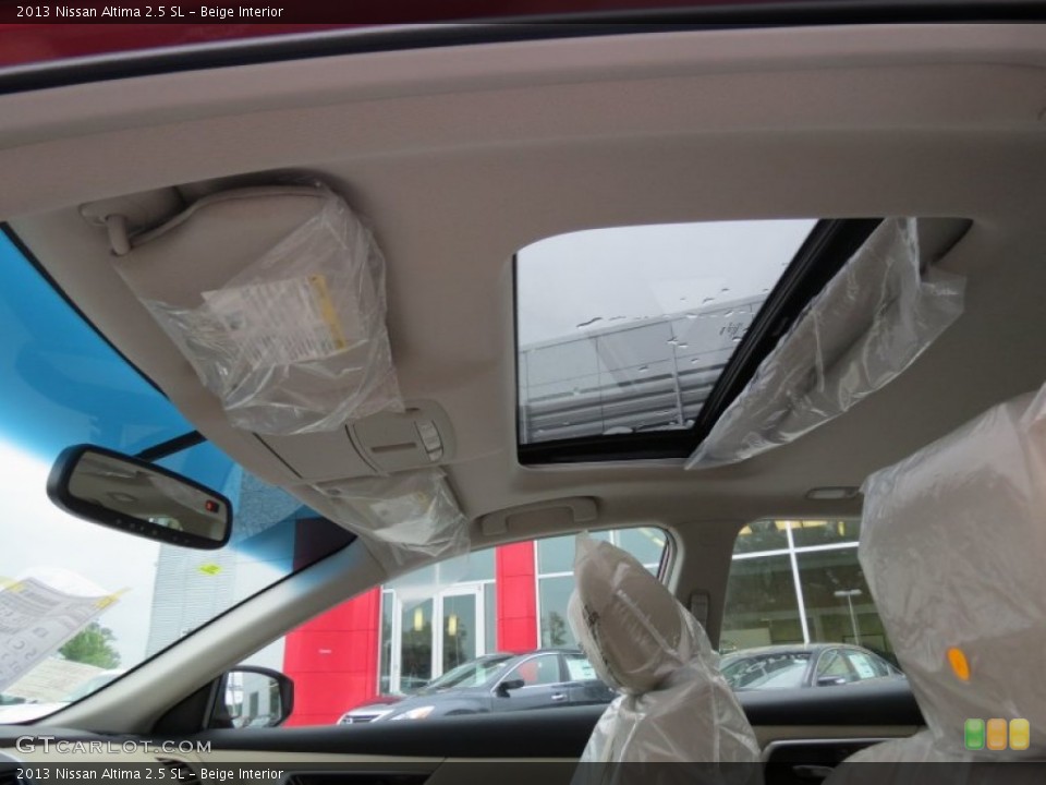 Beige Interior Sunroof for the 2013 Nissan Altima 2.5 SL #69248097