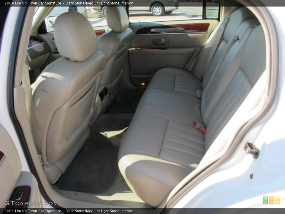 Dark Stone/Medium Light Stone Interior Rear Seat for the 2004 Lincoln Town Car Signature #69249054