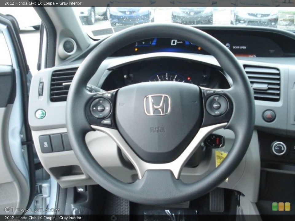 Gray Interior Steering Wheel for the 2012 Honda Civic LX Coupe #69252970