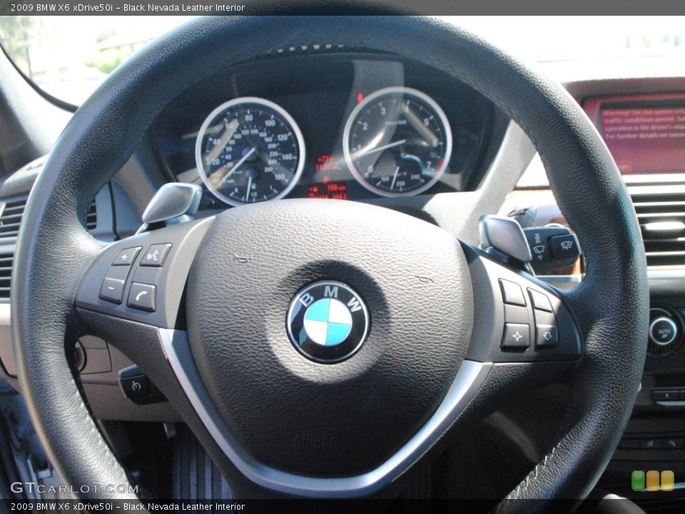 Black Nevada Leather Interior Steering Wheel for the 2009 BMW X6 xDrive50i #69253977