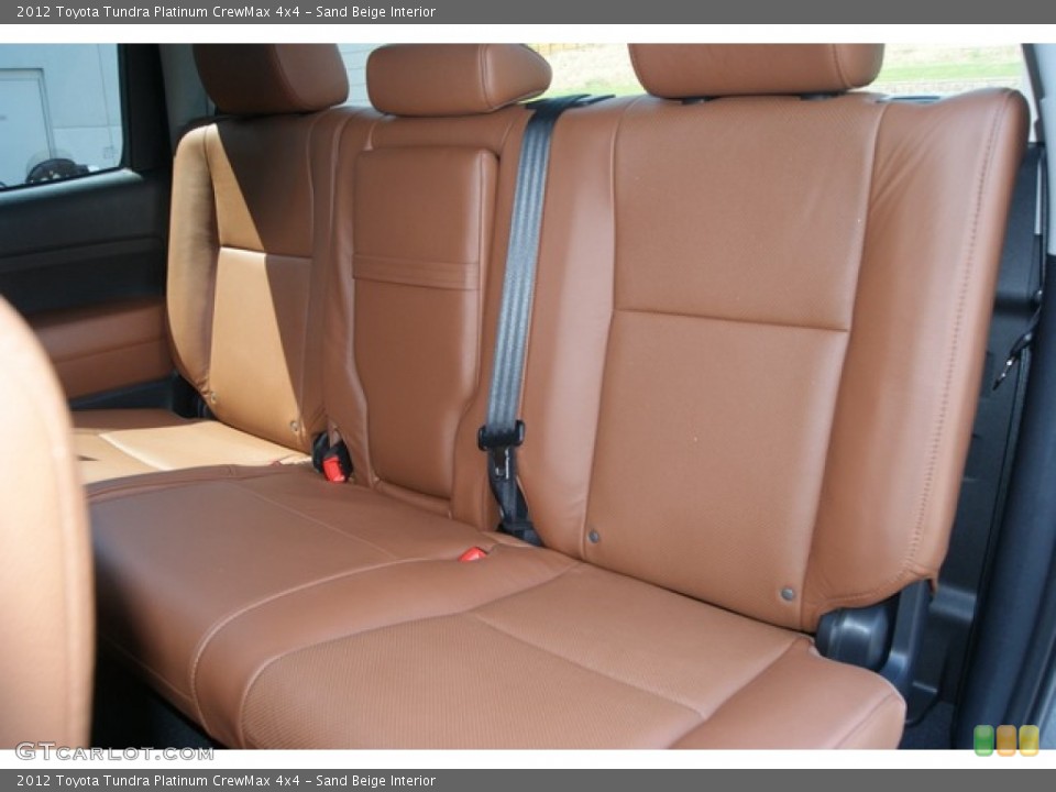 Sand Beige Interior Rear Seat for the 2012 Toyota Tundra Platinum CrewMax 4x4 #69261234