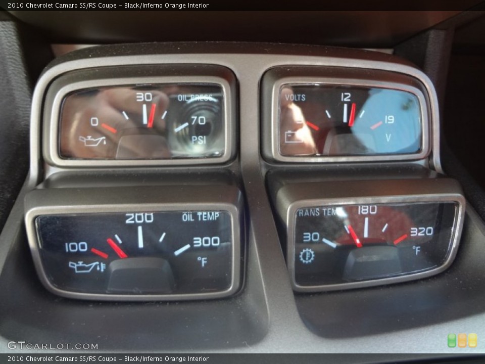 Black/Inferno Orange Interior Gauges for the 2010 Chevrolet Camaro SS/RS Coupe #69263607