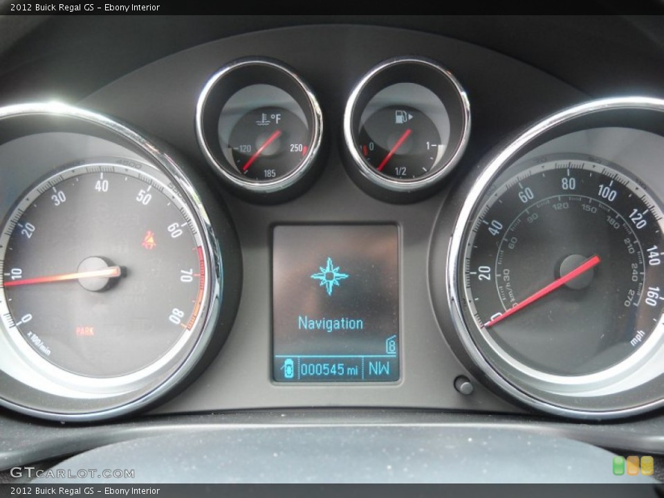 Ebony Interior Gauges for the 2012 Buick Regal GS #69263778