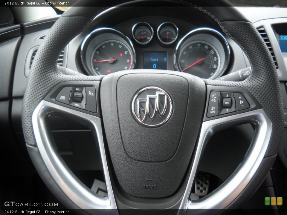 Ebony Interior Steering Wheel for the 2012 Buick Regal GS #69263940