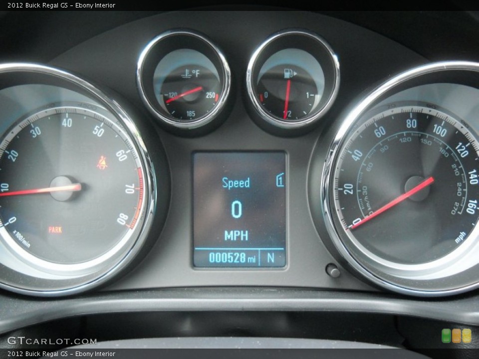 Ebony Interior Gauges for the 2012 Buick Regal GS #69263950