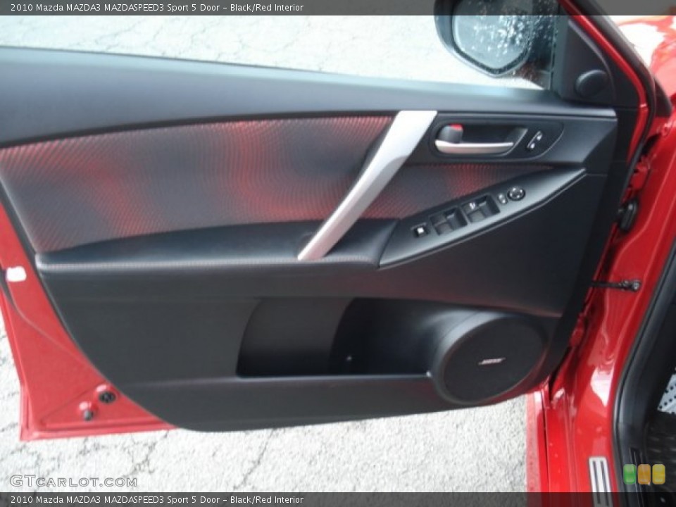 Black/Red Interior Door Panel for the 2010 Mazda MAZDA3 MAZDASPEED3 Sport 5 Door #69275499