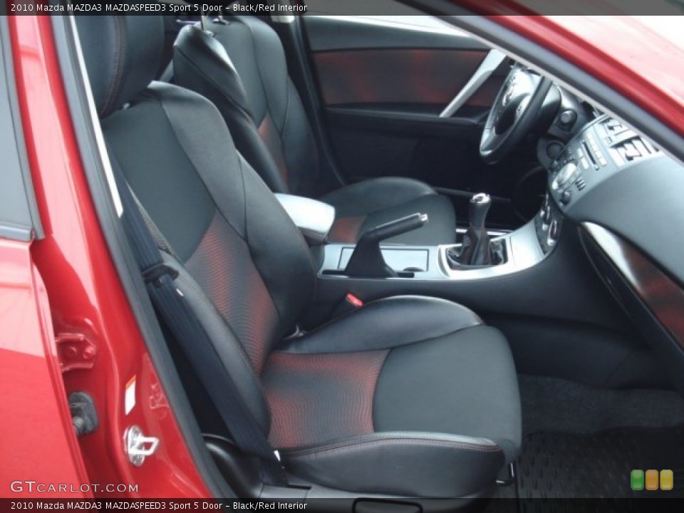 Black/Red Interior Front Seat for the 2010 Mazda MAZDA3 MAZDASPEED3 Sport 5 Door #69275535