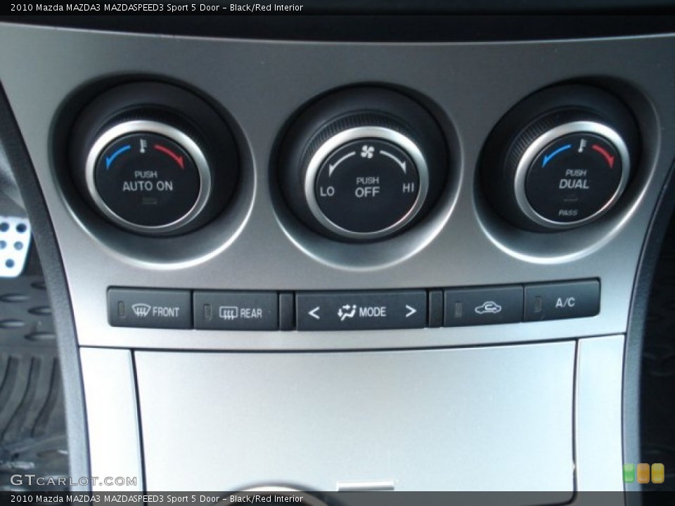 Black/Red Interior Controls for the 2010 Mazda MAZDA3 MAZDASPEED3 Sport 5 Door #69275562