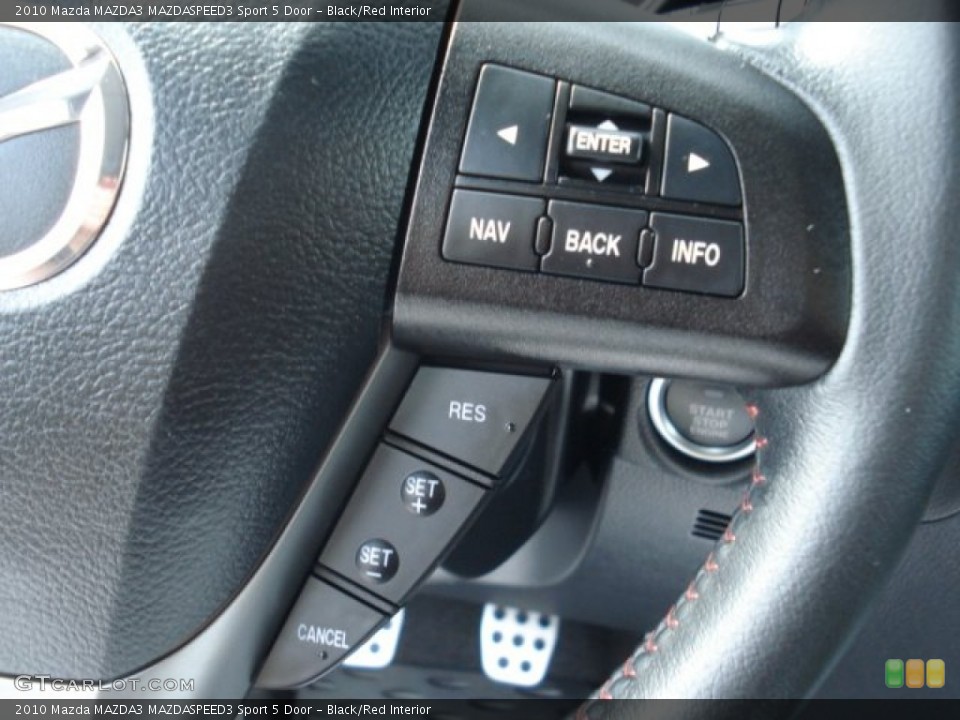 Black/Red Interior Controls for the 2010 Mazda MAZDA3 MAZDASPEED3 Sport 5 Door #69275595