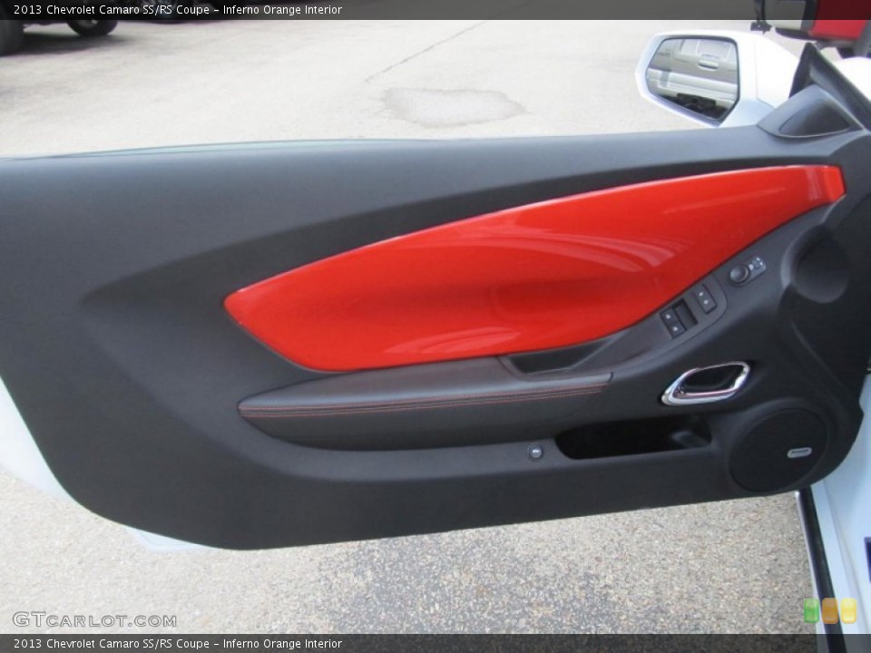 Inferno Orange Interior Door Panel for the 2013 Chevrolet Camaro SS/RS Coupe #69275736