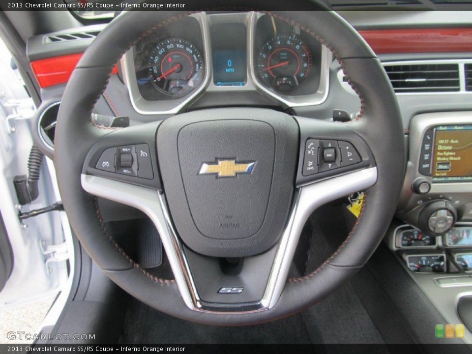 Inferno Orange Interior Steering Wheel for the 2013 Chevrolet Camaro SS/RS Coupe #69275769