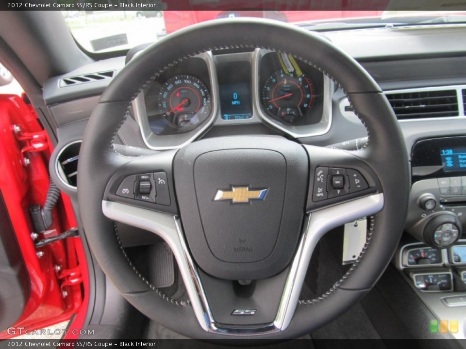 Black Interior Steering Wheel for the 2012 Chevrolet Camaro SS/RS Coupe #69275907