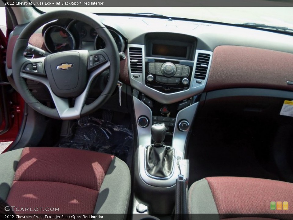 Jet Black/Sport Red Interior Dashboard for the 2012 Chevrolet Cruze Eco #69279930