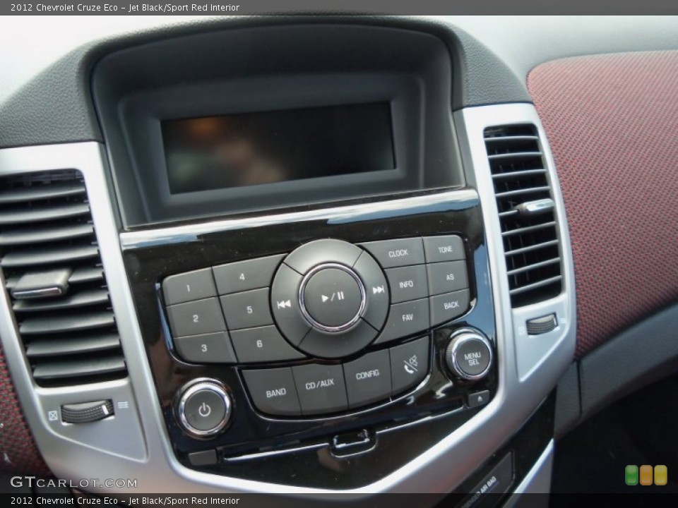 Jet Black/Sport Red Interior Controls for the 2012 Chevrolet Cruze Eco #69279960