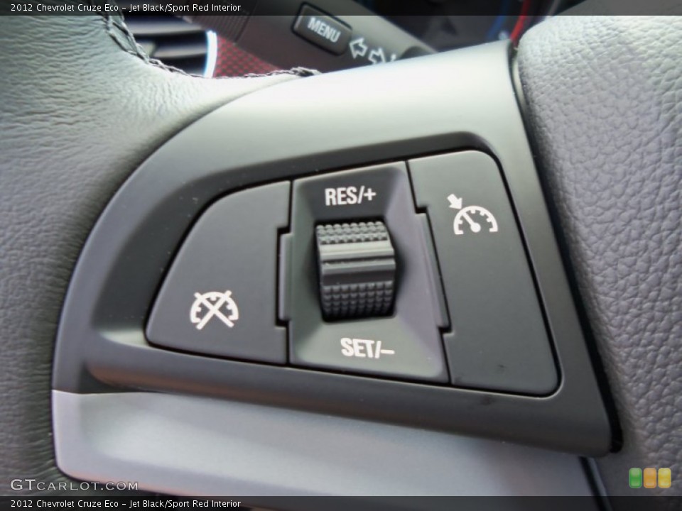 Jet Black/Sport Red Interior Controls for the 2012 Chevrolet Cruze Eco #69280005