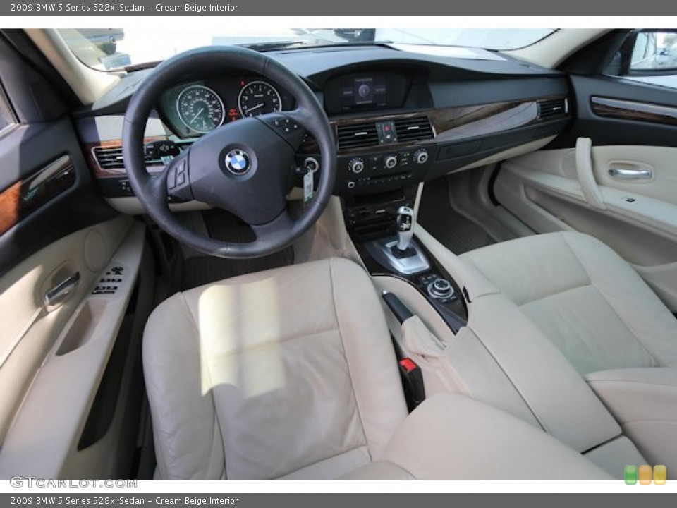 Cream Beige 2009 BMW 5 Series Interiors