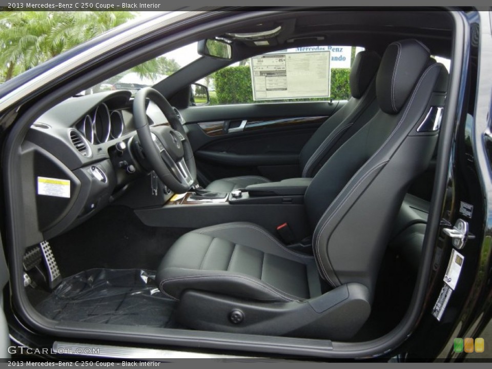 Black 2013 Mercedes-Benz C Interiors