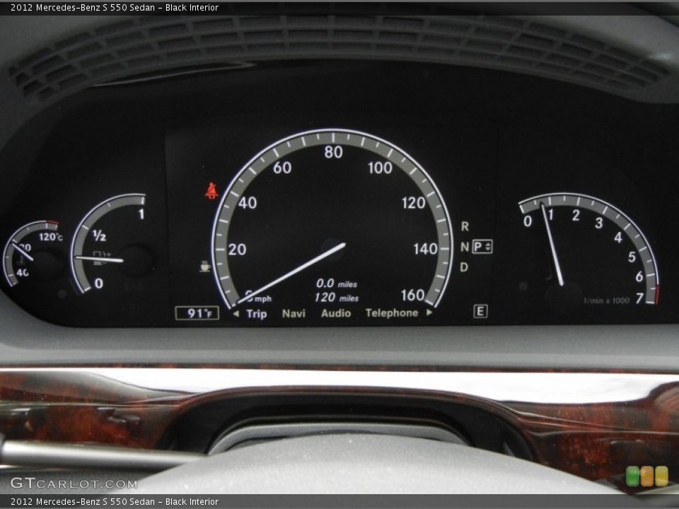 Black Interior Gauges for the 2012 Mercedes-Benz S 550 Sedan #69285600