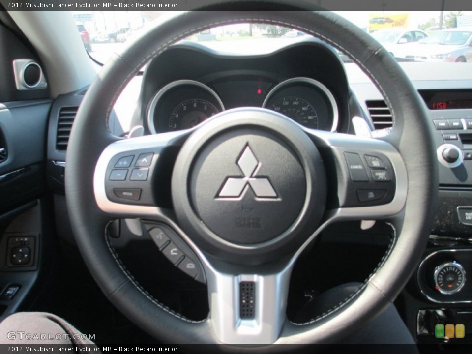 Black Recaro Interior Steering Wheel for the 2012 Mitsubishi Lancer Evolution MR #69286812