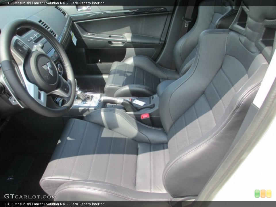 Black Recaro Interior Photo for the 2012 Mitsubishi Lancer Evolution MR #69286905