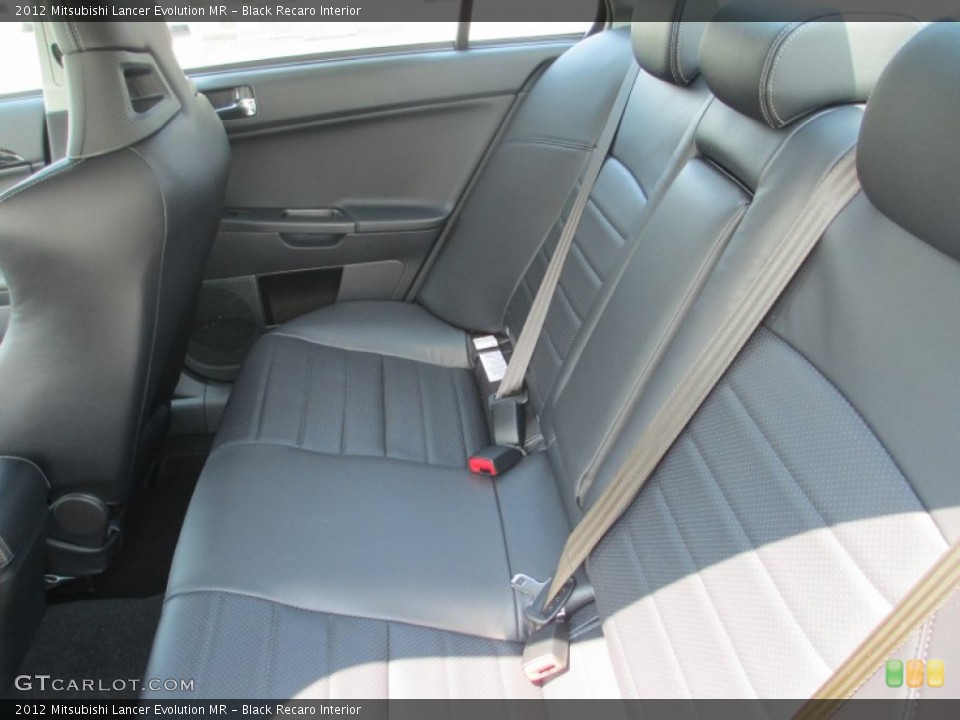 Black Recaro Interior Rear Seat for the 2012 Mitsubishi Lancer Evolution MR #69286924