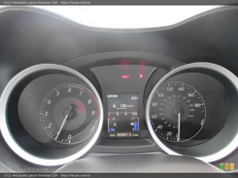 Black Recaro Interior Gauges for the 2012 Mitsubishi Lancer Evolution GSR #69287325