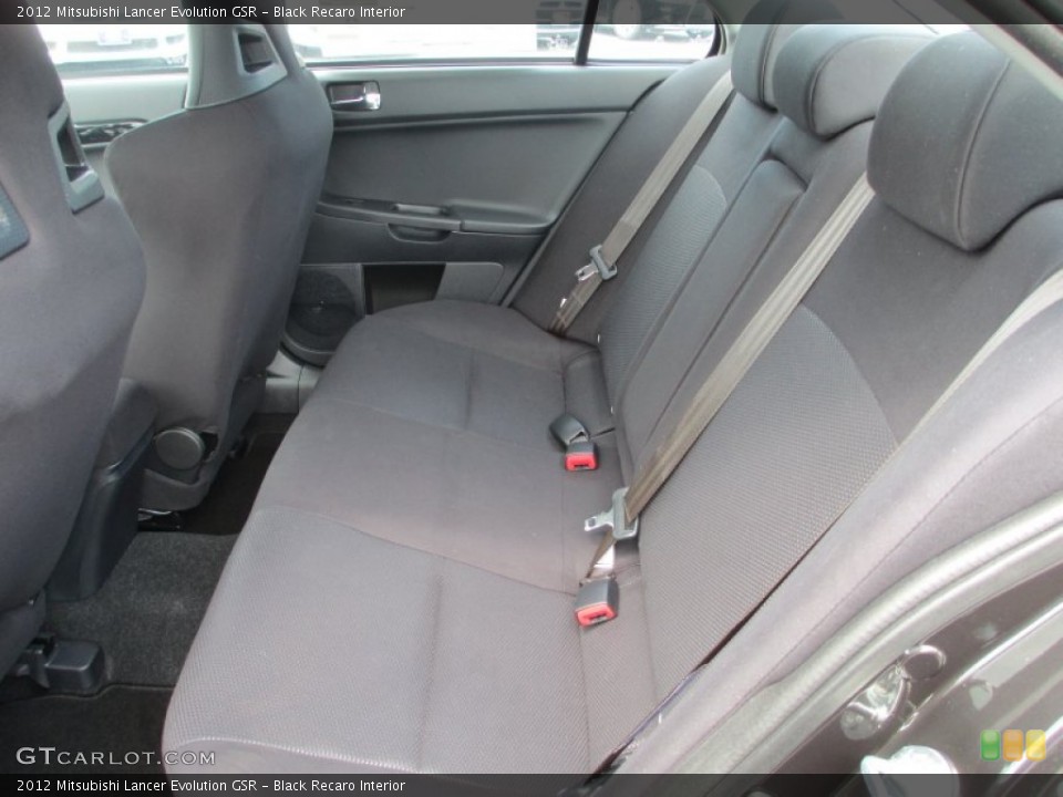 Black Recaro Interior Photo for the 2012 Mitsubishi Lancer Evolution GSR #69287415
