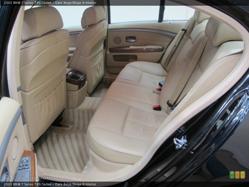 Dark Beige/Beige III Interior Rear Seat for the 2003 BMW 7 Series 745i Sedan #69289848
