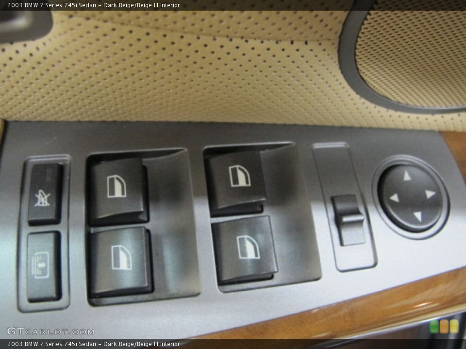 Dark Beige/Beige III Interior Controls for the 2003 BMW 7 Series 745i Sedan #69290031