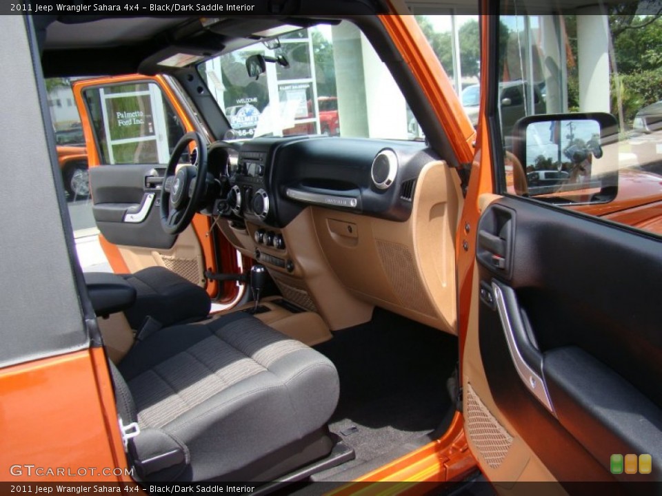 Black/Dark Saddle Interior Photo for the 2011 Jeep Wrangler Sahara 4x4 #69292428