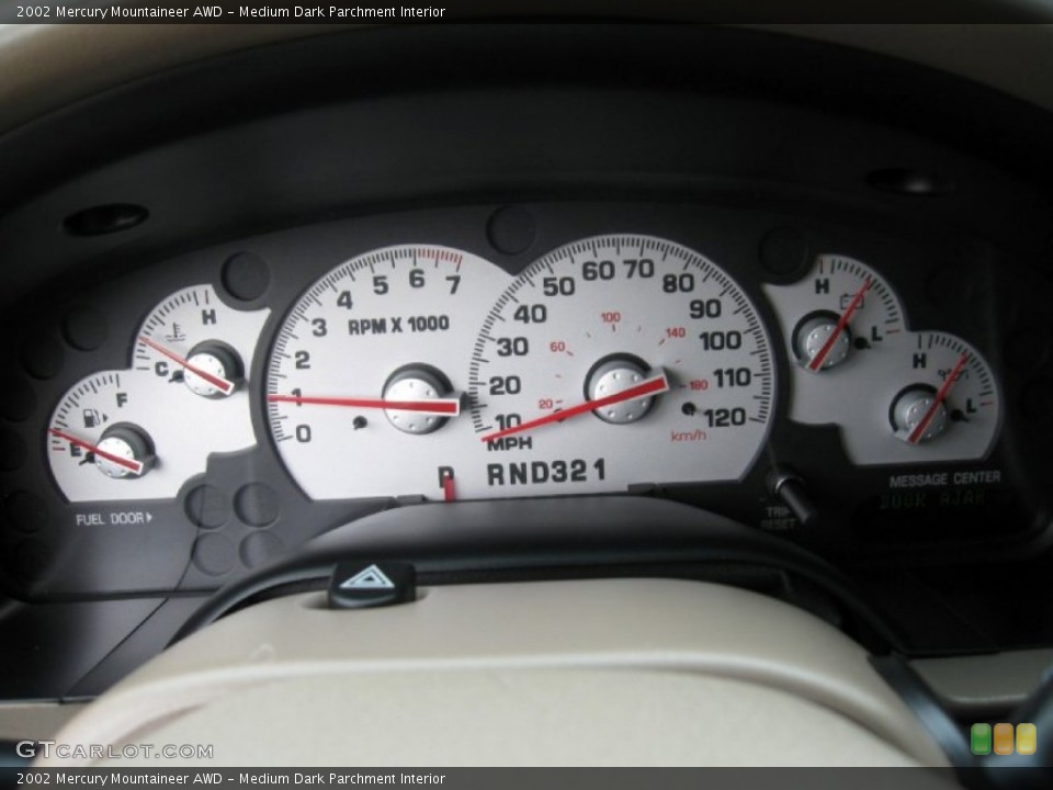Medium Dark Parchment Interior Gauges for the 2002 Mercury Mountaineer AWD #69302427