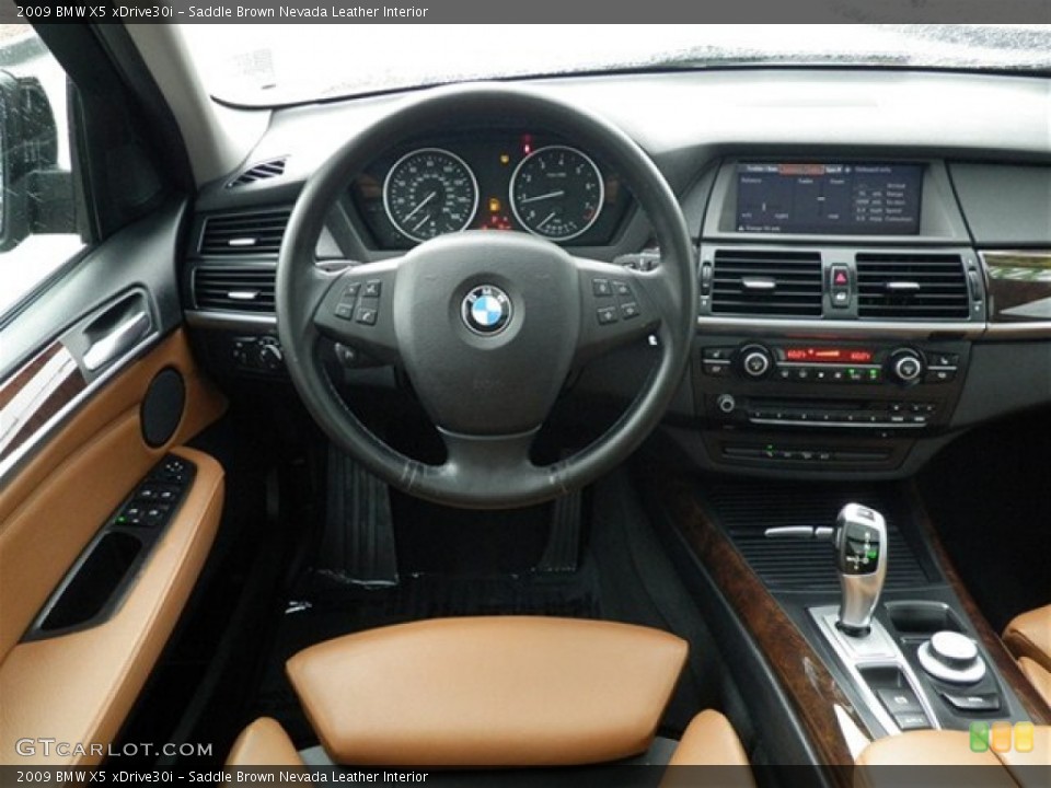 Saddle Brown Nevada Leather Interior Dashboard for the 2009 BMW X5 xDrive30i #69304577