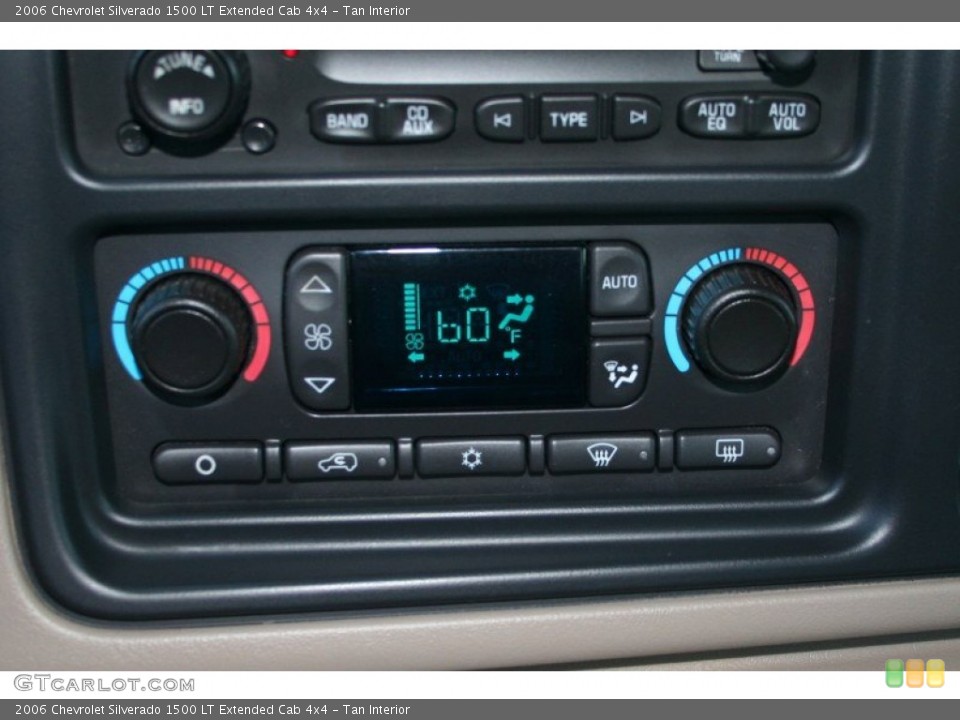 Tan Interior Controls for the 2006 Chevrolet Silverado 1500 LT Extended Cab 4x4 #69306296
