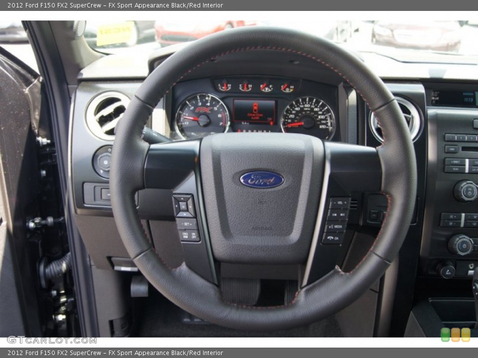 FX Sport Appearance Black/Red Interior Steering Wheel for the 2012 Ford F150 FX2 SuperCrew #69311676
