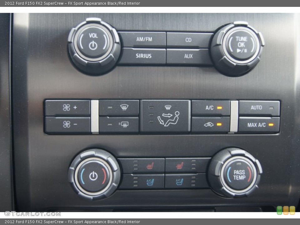 FX Sport Appearance Black/Red Interior Controls for the 2012 Ford F150 FX2 SuperCrew #69311733