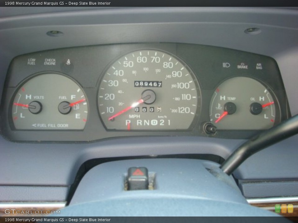 Deep Slate Blue Interior Gauges for the 1998 Mercury Grand Marquis GS #69311959