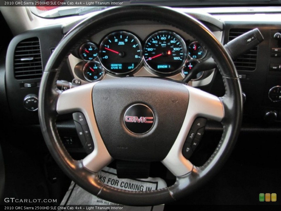 Light Titanium Interior Steering Wheel for the 2010 GMC Sierra 2500HD SLE Crew Cab 4x4 #69313644