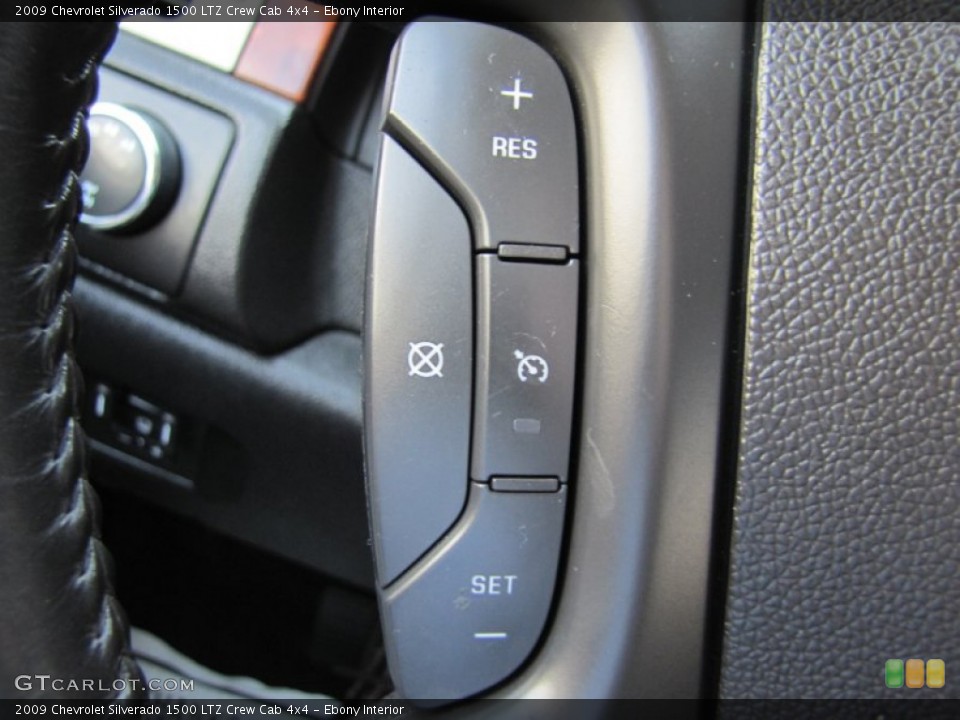 Ebony Interior Controls for the 2009 Chevrolet Silverado 1500 LTZ Crew Cab 4x4 #69314466