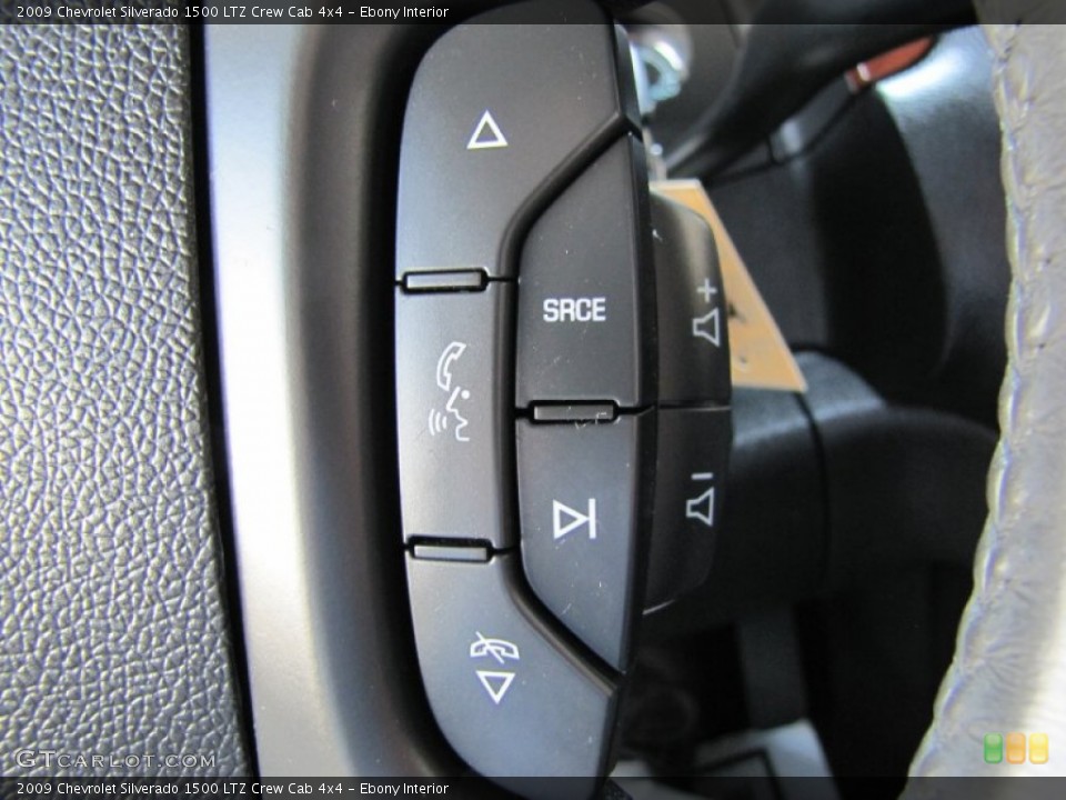 Ebony Interior Controls for the 2009 Chevrolet Silverado 1500 LTZ Crew Cab 4x4 #69314472