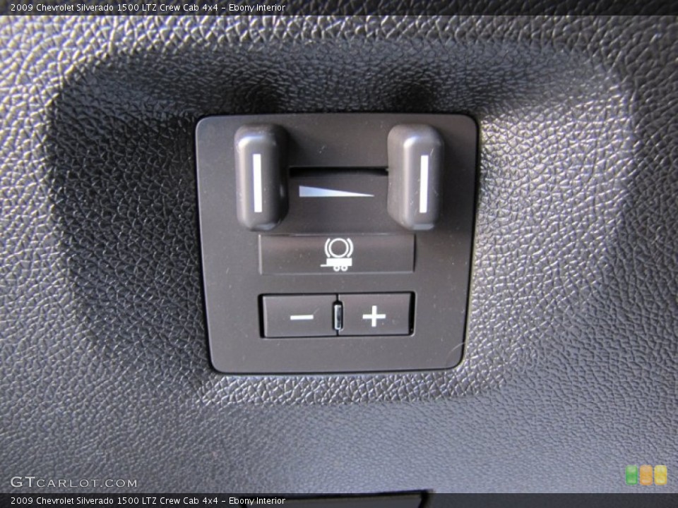 Ebony Interior Controls for the 2009 Chevrolet Silverado 1500 LTZ Crew Cab 4x4 #69314508