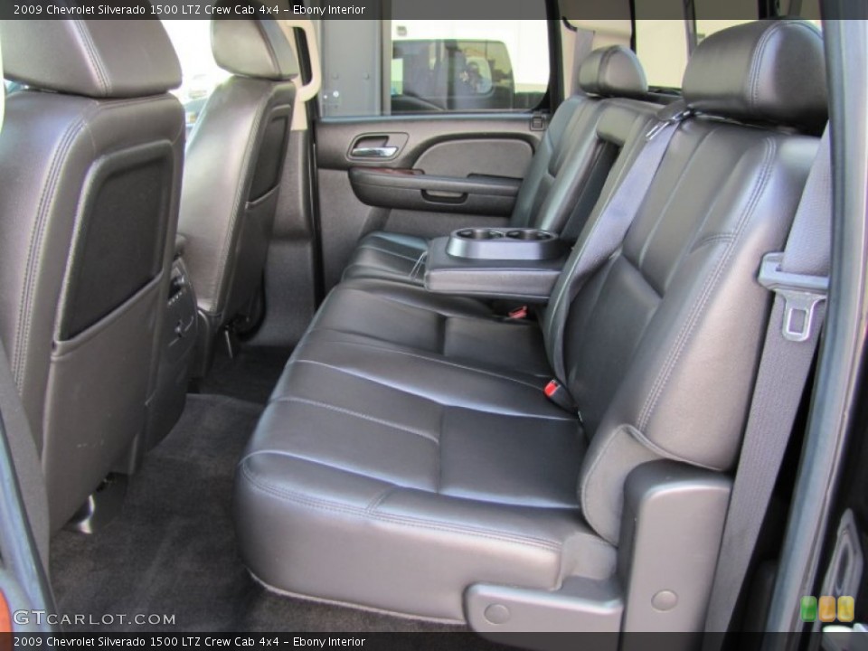 Ebony Interior Rear Seat for the 2009 Chevrolet Silverado 1500 LTZ Crew Cab 4x4 #69314586