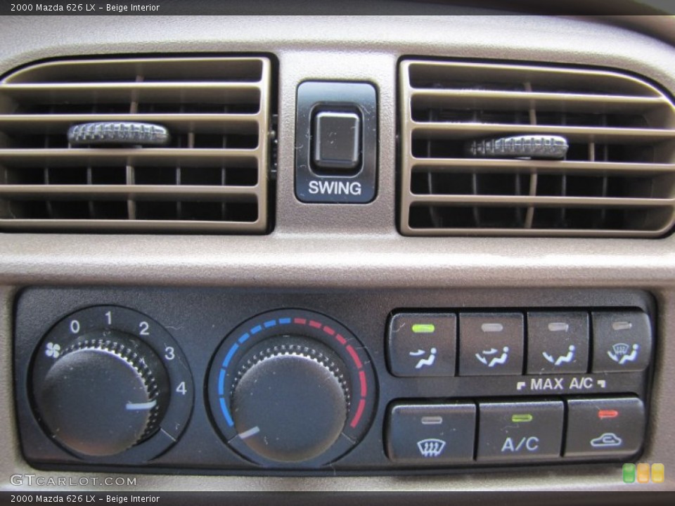 Beige Interior Controls for the 2000 Mazda 626 LX #69315069