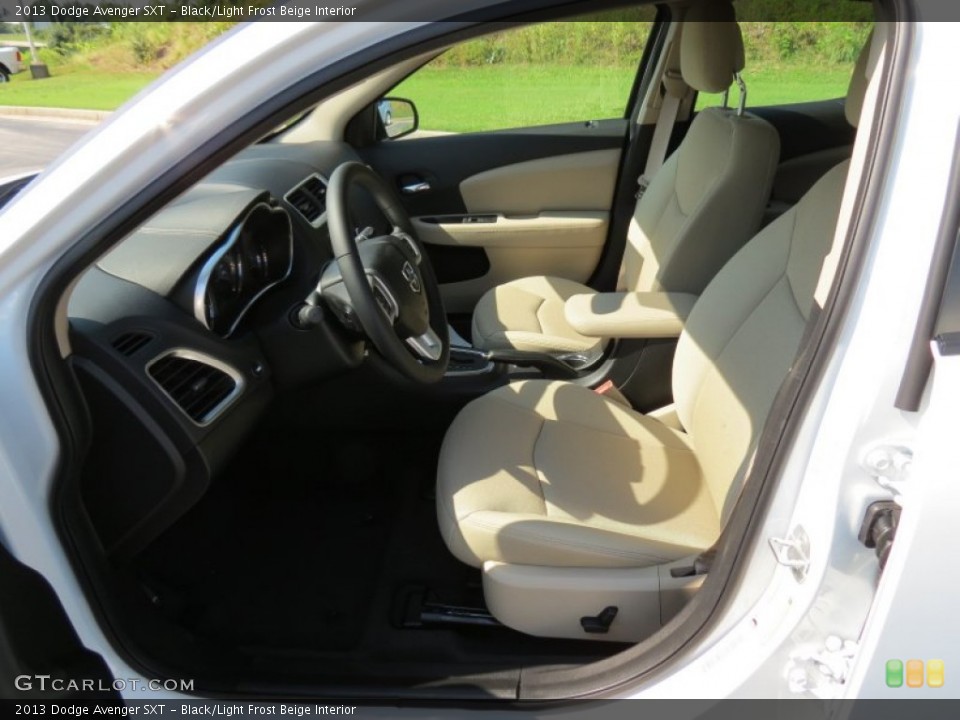 Black/Light Frost Beige Interior Front Seat for the 2013 Dodge Avenger SXT #69315358