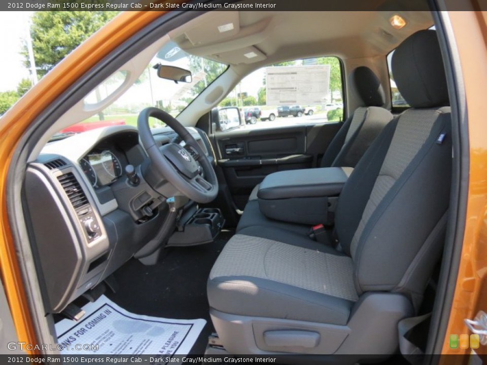 Dark Slate Gray/Medium Graystone Interior Front Seat for the 2012 Dodge Ram 1500 Express Regular Cab #69316608