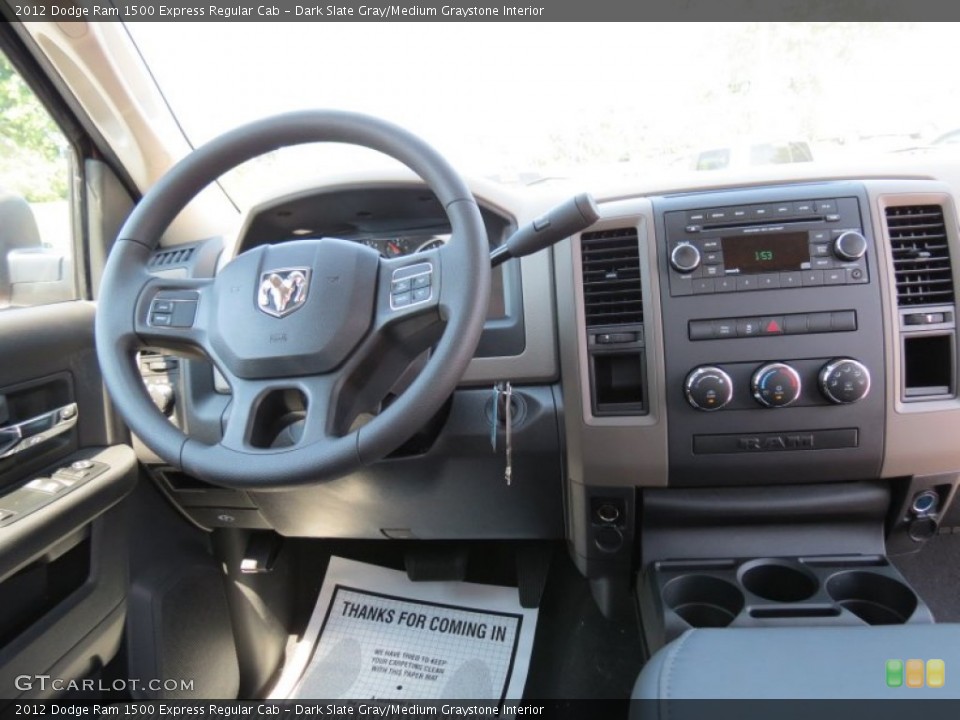 Dark Slate Gray/Medium Graystone Interior Dashboard for the 2012 Dodge Ram 1500 Express Regular Cab #69316626