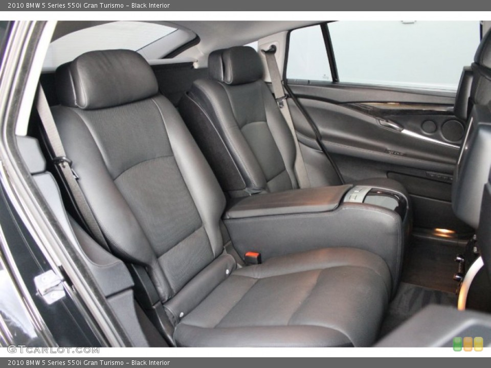 Black Interior Rear Seat for the 2010 BMW 5 Series 550i Gran Turismo #69321206